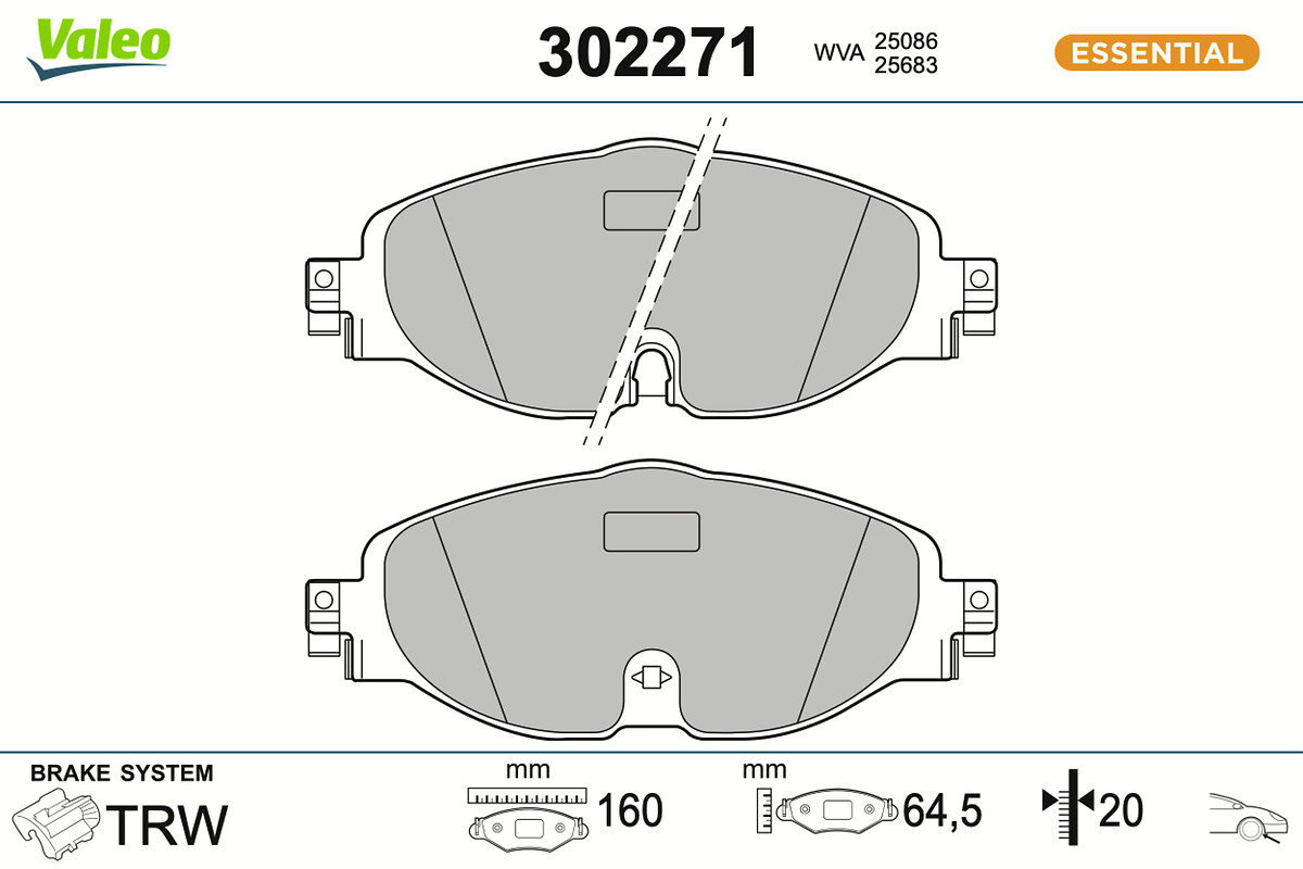 BRAKE PADS FIRST VW GOLF 05.15 03.17